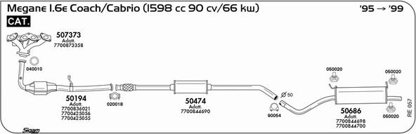 Sigam RE057 - Sistem de esapament - allinparts.ro