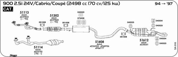 Sigam SA016 - Sistem de esapament allinparts.ro