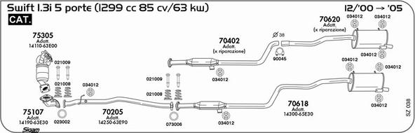 Sigam SZ038 - Sistem de esapament - allinparts.ro