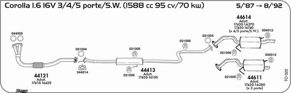 Sigam TO022 - Sistem de esapament - allinparts.ro