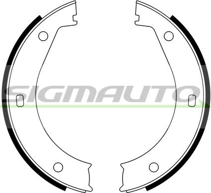 SIGMAUTO SFA076 - Set saboti frana, frana de mana allinparts.ro