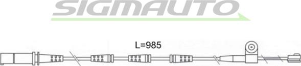 SIGMAUTO WI0695 - Senzor de avertizare,uzura placute de frana - allinparts.ro