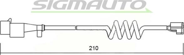 SIGMAUTO WI0601 - Senzor de avertizare,uzura placute de frana allinparts.ro
