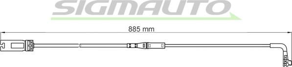 SIGMAUTO WI0603 - Senzor de avertizare,uzura placute de frana - allinparts.ro