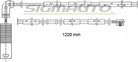 SIGMAUTO WI0616 - Senzor de avertizare,uzura placute de frana - allinparts.ro