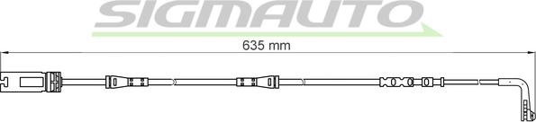 SIGMAUTO WI0612 - Senzor de avertizare,uzura placute de frana - allinparts.ro