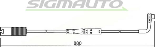 SIGMAUTO WI0617 - Senzor de avertizare,uzura placute de frana - allinparts.ro