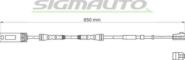 SIGMAUTO WI0689 - Senzor de avertizare,uzura placute de frana - allinparts.ro