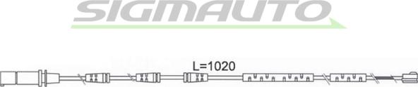 SIGMAUTO WI0686 - Senzor de avertizare,uzura placute de frana - allinparts.ro
