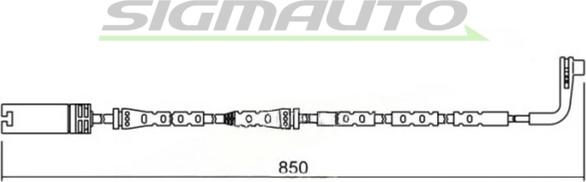 SIGMAUTO WI0635 - Senzor de avertizare,uzura placute de frana - allinparts.ro