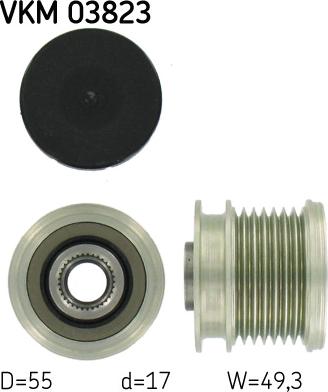 SKF VKM 03823 - Fulie, alternator - allinparts.ro