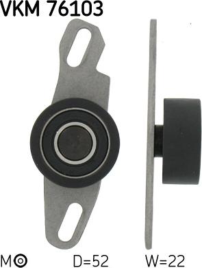 SKF VKM 76103 - Rola intinzator,curea distributie allinparts.ro