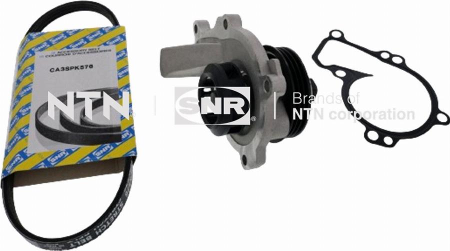 SNR KAP859.471 - Pompa apa + Set curea transmisie cu caneluri - allinparts.ro