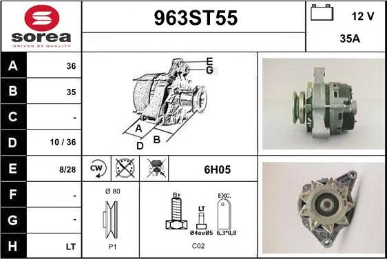 STARTCAR 963ST55 - Generator / Alternator allinparts.ro
