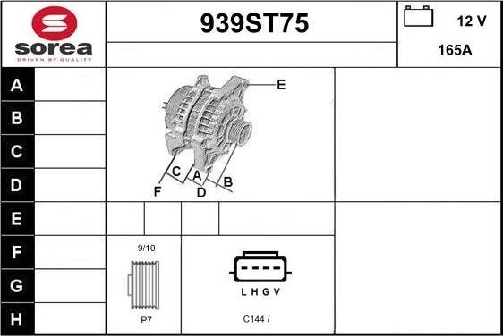 STARTCAR 939ST75 - Generator / Alternator - allinparts.ro