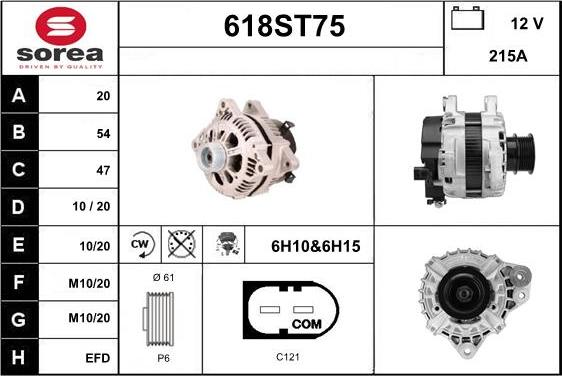 STARTCAR 618ST75 - Generator / Alternator - allinparts.ro