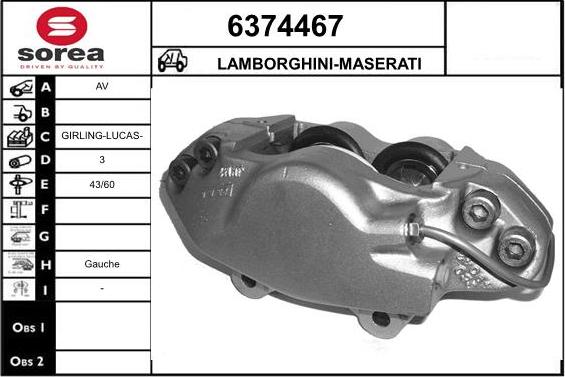 STARTCAR 6374467 - Etrier frana allinparts.ro