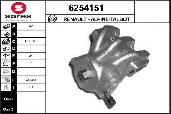 STARTCAR 6254151 - Etrier frana - allinparts.ro