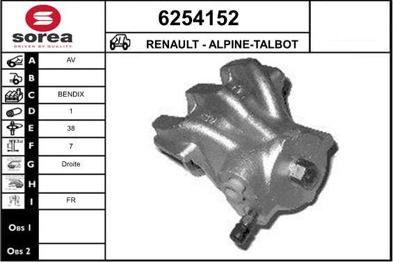 STARTCAR 6254152 - Etrier frana - allinparts.ro