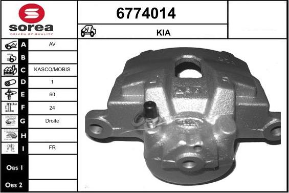 STARTCAR 6774014 - Etrier frana allinparts.ro