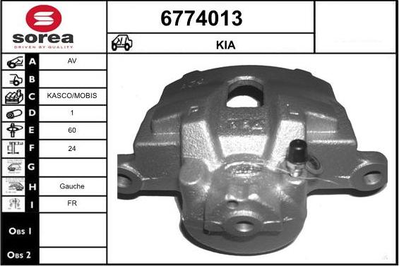 STARTCAR 6774013 - Etrier frana allinparts.ro