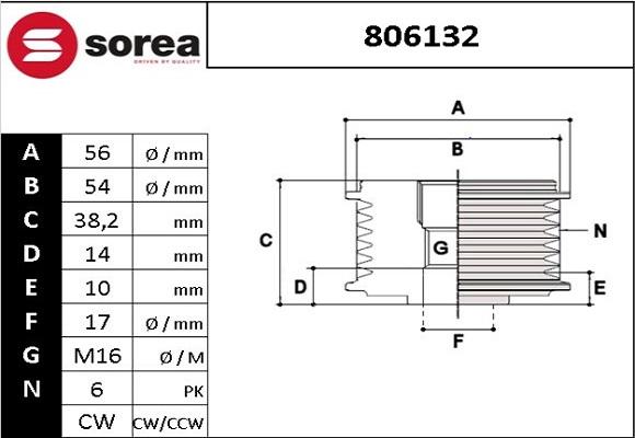 STARTCAR 806132 - Fulie, alternator - allinparts.ro