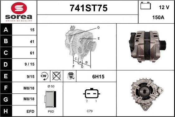 STARTCAR 741ST75 - Generator / Alternator - allinparts.ro