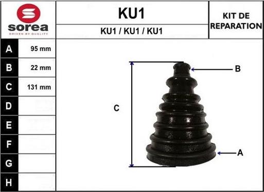 STARTCAR KU1 - Burduf cauciuc, articulatie planetara - allinparts.ro