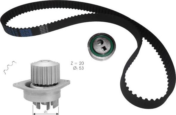 TECDRIVE TKPE0037 - Set pompa apa + curea dintata - allinparts.ro