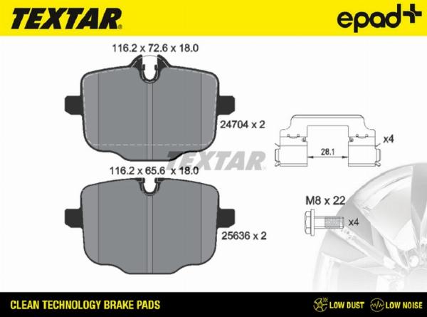 Textar 2470401CP - Set placute frana,frana disc - allinparts.ro