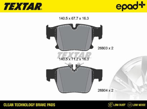 Textar 2680301CP - Set placute frana,frana disc - allinparts.ro