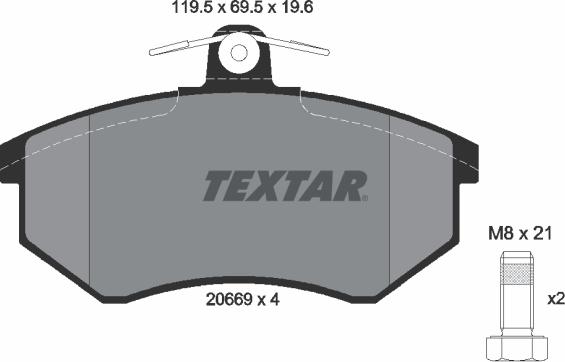 Textar 2066921 - Set placute frana,frana disc allinparts.ro