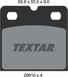 Textar 2061005 - Set placute de frana,frana de parcare cu disc allinparts.ro