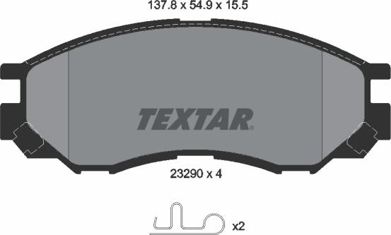 Textar 2329002 - Set placute frana,frana disc allinparts.ro