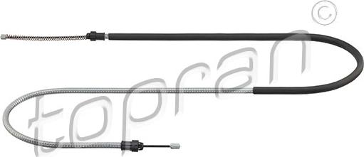 Topran 631 758 - Cablu, frana de parcare - allinparts.ro