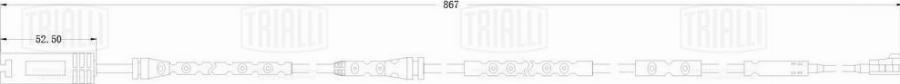 Trialli PFS 0068 - Senzor de avertizare,uzura placute de frana - allinparts.ro