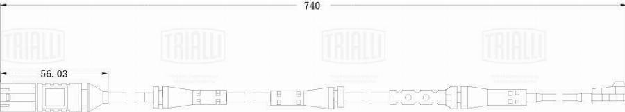 Trialli PFS 0215 - Senzor de avertizare,uzura placute de frana - allinparts.ro
