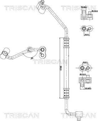 Triscan 9010 11002 - Conducta presiune variabila,aer conditionat - allinparts.ro