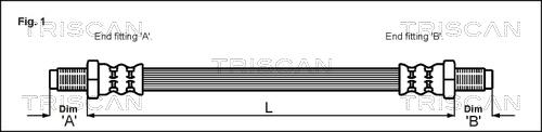 Triscan 8150 16104 - Furtun frana - allinparts.ro