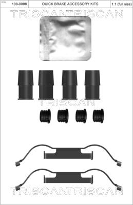 Triscan 8105 101677 - Set accesorii, placute frana allinparts.ro