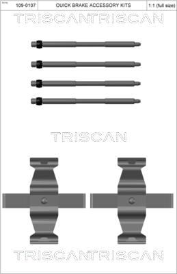 Triscan 8105 111638 - Set accesorii, placute frana - allinparts.ro