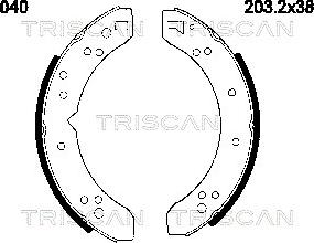 Triscan 8100 10040 - Set saboti frana, frana de mana - allinparts.ro