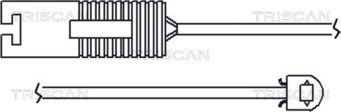 Triscan 8115 11005 - Senzor de avertizare,uzura placute de frana - allinparts.ro