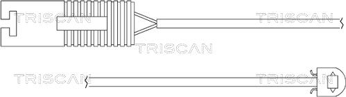 Triscan 8115 11014 - Senzor de avertizare,uzura placute de frana - allinparts.ro