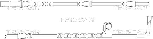 Triscan 8115 11038 - Senzor de avertizare,uzura placute de frana - allinparts.ro