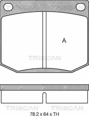 Triscan 8110 65604 - Set placute frana,frana disc allinparts.ro