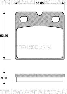 Triscan 8110 10569 - Set placute de frana,frana de parcare cu disc allinparts.ro