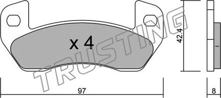 Trusting 929.0 - Set placute frana,frana disc - allinparts.ro