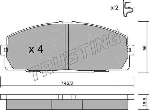 Trusting 449.0 - Set placute frana,frana disc - allinparts.ro