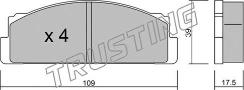 Trusting 001.0 - Set placute frana,frana disc allinparts.ro